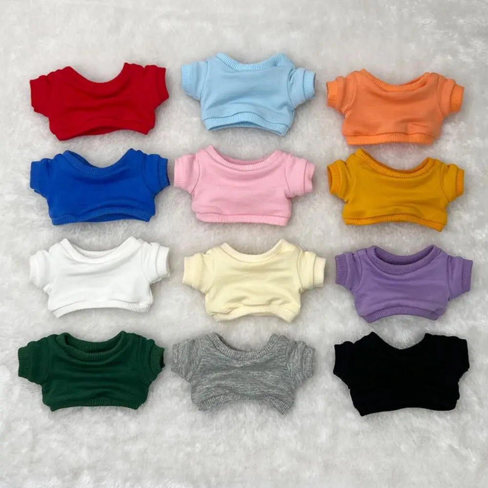 Fashion Handmade Casual T-shirt Pants For 20cm Cotton Doll Sport Trousers Clothes For 1/11 1/12 OB11 Dolls Wear Doll Accessories