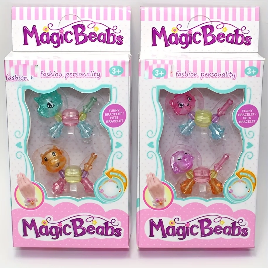 Magisches Armband für Kinder, DIY-Deformations-Tierform, kreative Modellierung, Perlenanzug, Mädchengeschenk.
