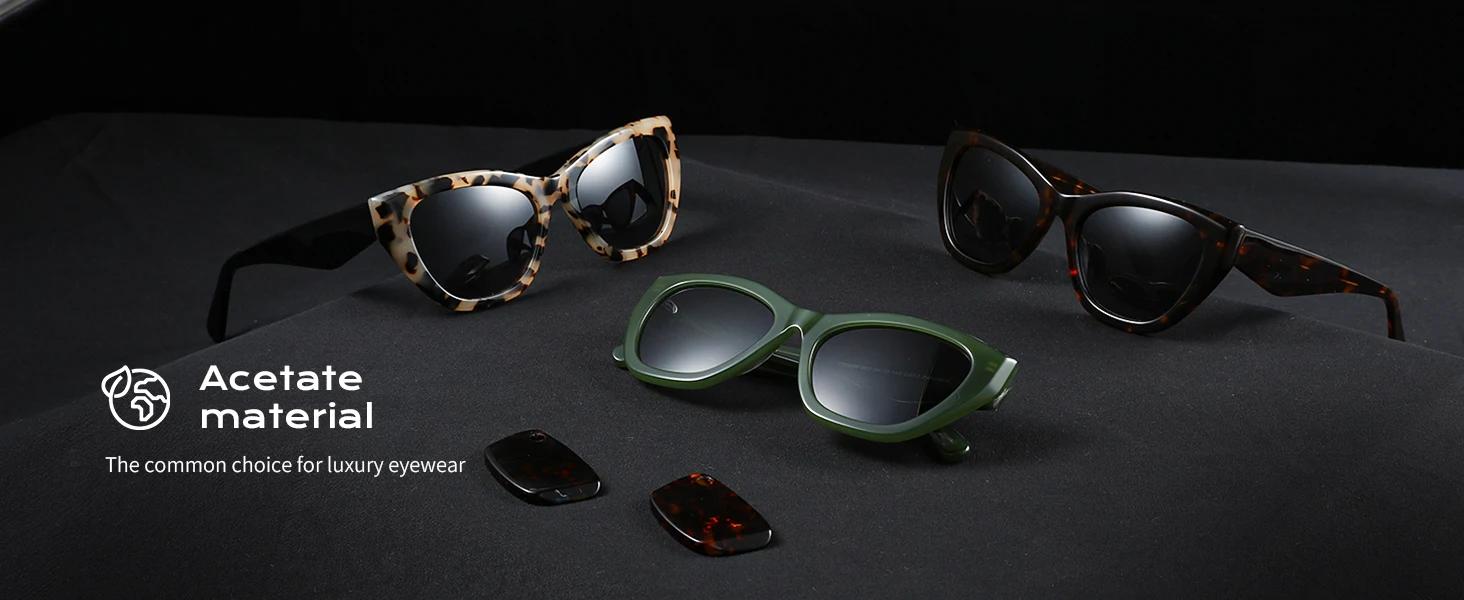ZENOTTIC Schmetterlings-polarisierte Sonnenbrille für Damen, handgefertigt, Acetat-Schatten, UV400-Schutz, quadratische Sonnenbrille zum Einkaufen, Geschenk – Detail 3