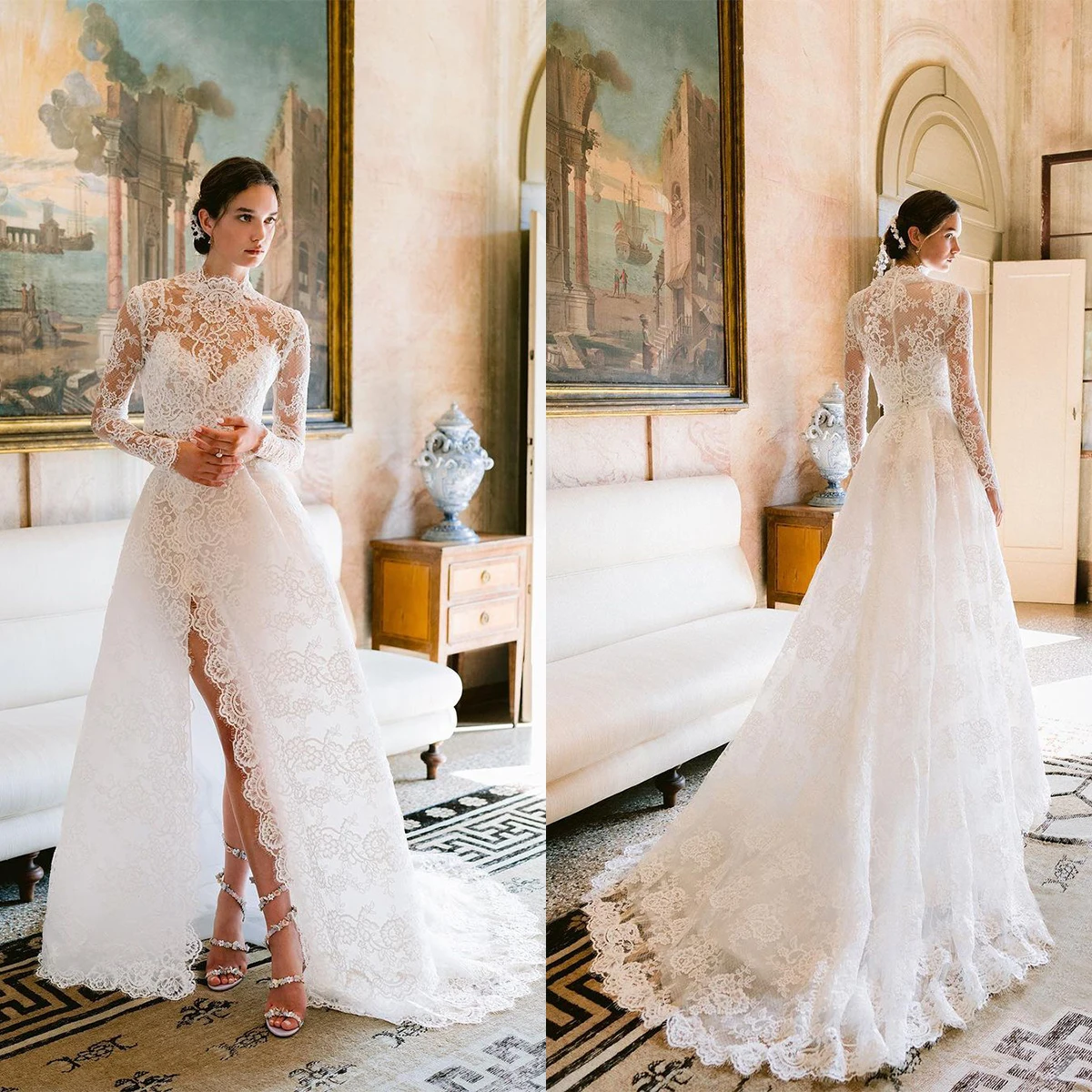 

Fabulous Elegant A Line Wedding Dresses With Lace Applique Sweetheart Bridal Gown Sweep Train Vestido De Noiva Custom Size