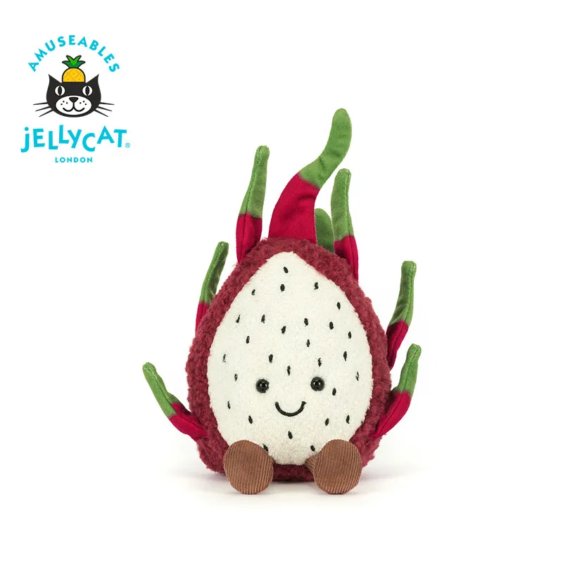 

Оригинальная мягкая плюшевая игрушка Jellycat Amuseables из Великобритании: Драконий фрукт с белым сердцем, супермягкая, в виде фрукта, очаровательный подарок
