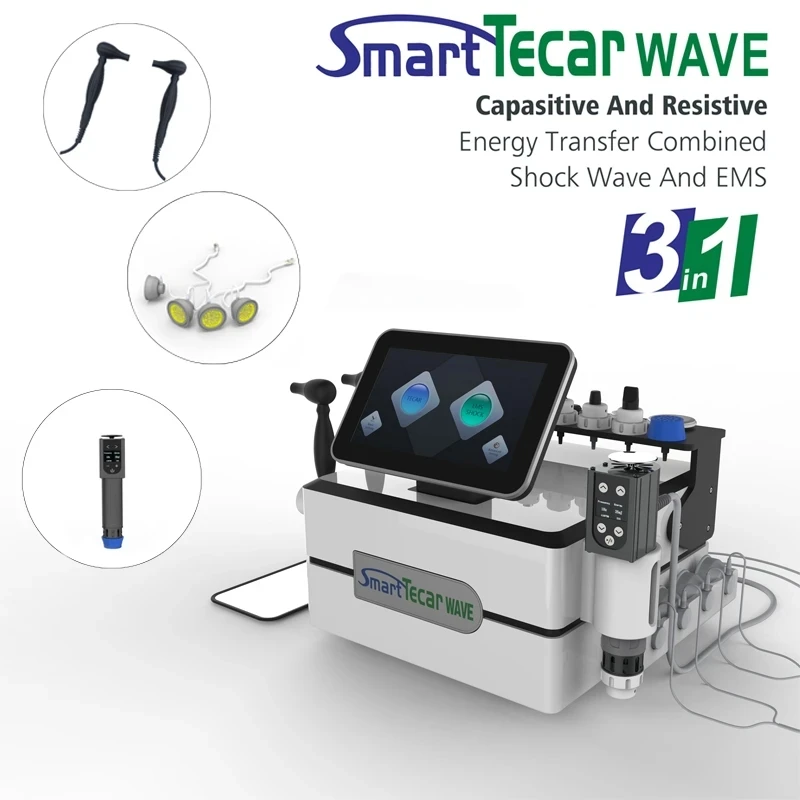 RET/CET Diathermy Capactive And Resistive Energy Transfer Tecar EMS Electric Muscle Stimulation Shock Wave Physiotherapy Machine