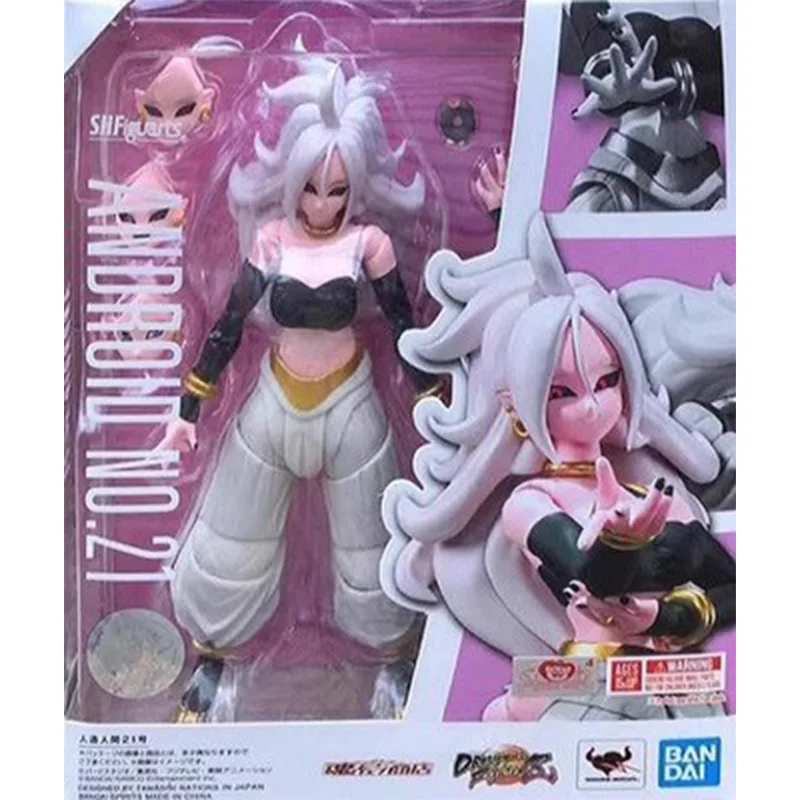 Original Genuine S.H.Figuarts SHF Dragon Ball Z Android 21Bandai Anime Model Toys Action Figure Gifts Collectible Ornaments