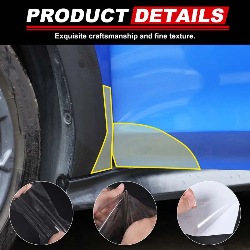 TPU Car Front Rear Door Rock Chip Rocker Panel Paint Protection Film Trim Sticker Accessories For Subaru WRX 2022-2026