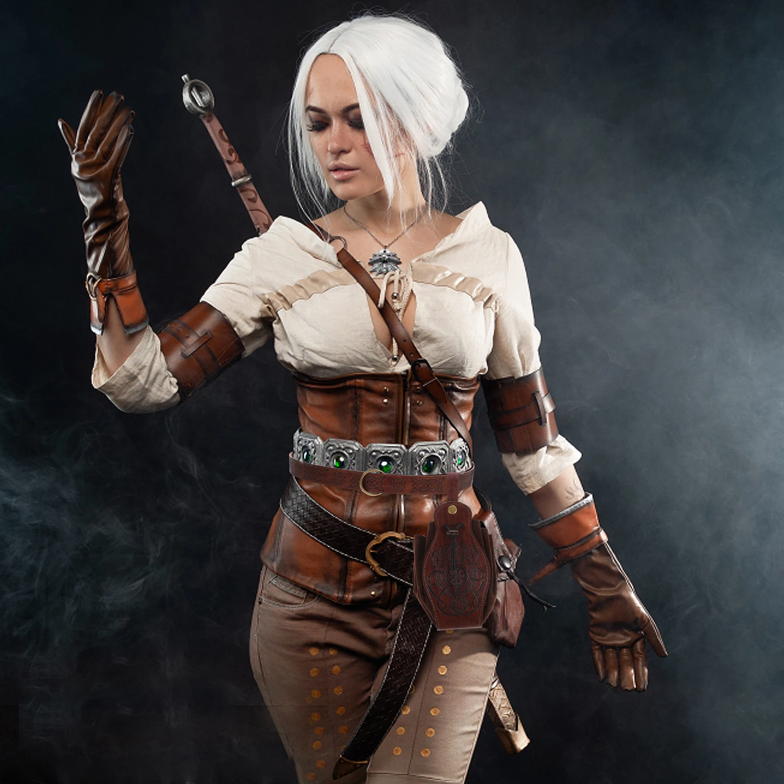 

Belt Scabbard Bag Pouch Medieval Accessory Renaissance Viking Cosplay Pouches for Men