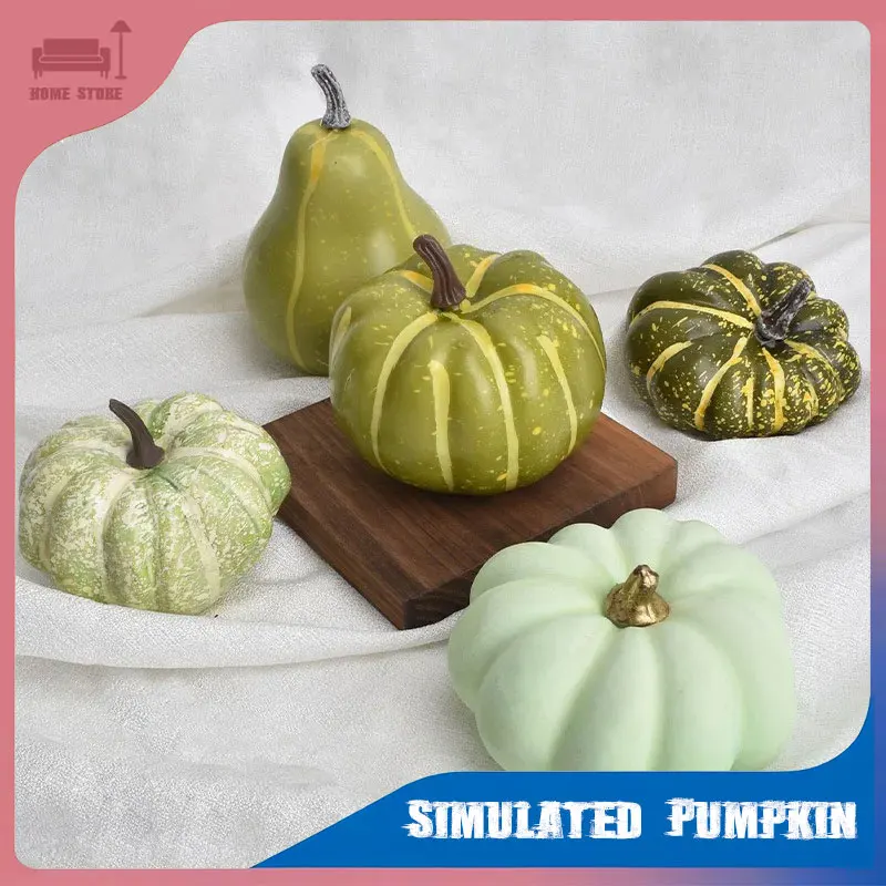 Decorative Pumpkins Artificial Pumpkin Decor Set DIY Crafts Display Photography Props Autumn Harvest Halloween Home Decoration