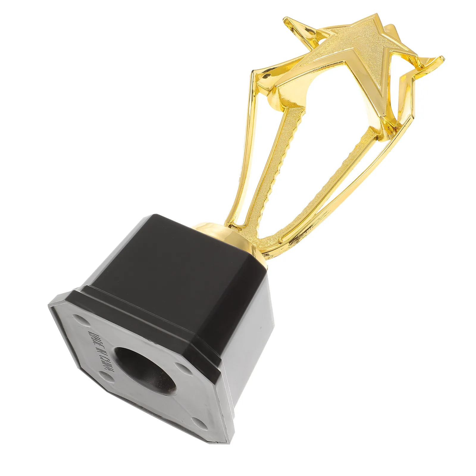 Golden 20.5cm Star Design Award Trophy Plastic Base Prize for Party Game Classroom Rewards Competition Ceremony Appreciation