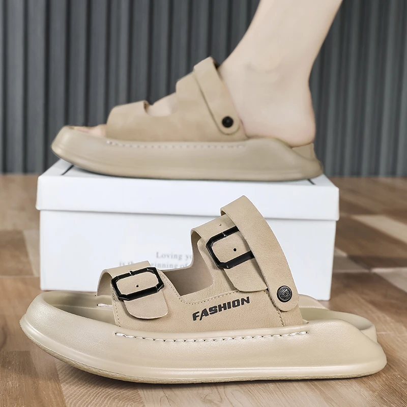 

Men's Sandals 2026 New Summer Outdoor Wear Anti-slip Wear-resistant Driving Dual-purpose Sports Beach Slippers