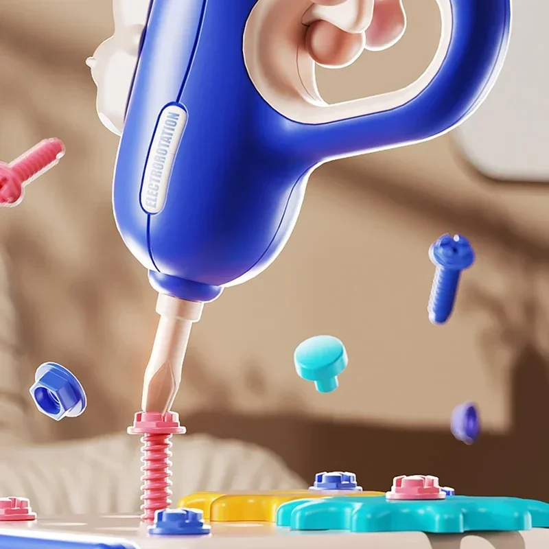 الأطفال المنزل الأدوات محاكاة الحفر المسمار إزالة التعليمية التظاهر اللعب البناء لغز ألعاب التجميع متعددة الوظائف #6