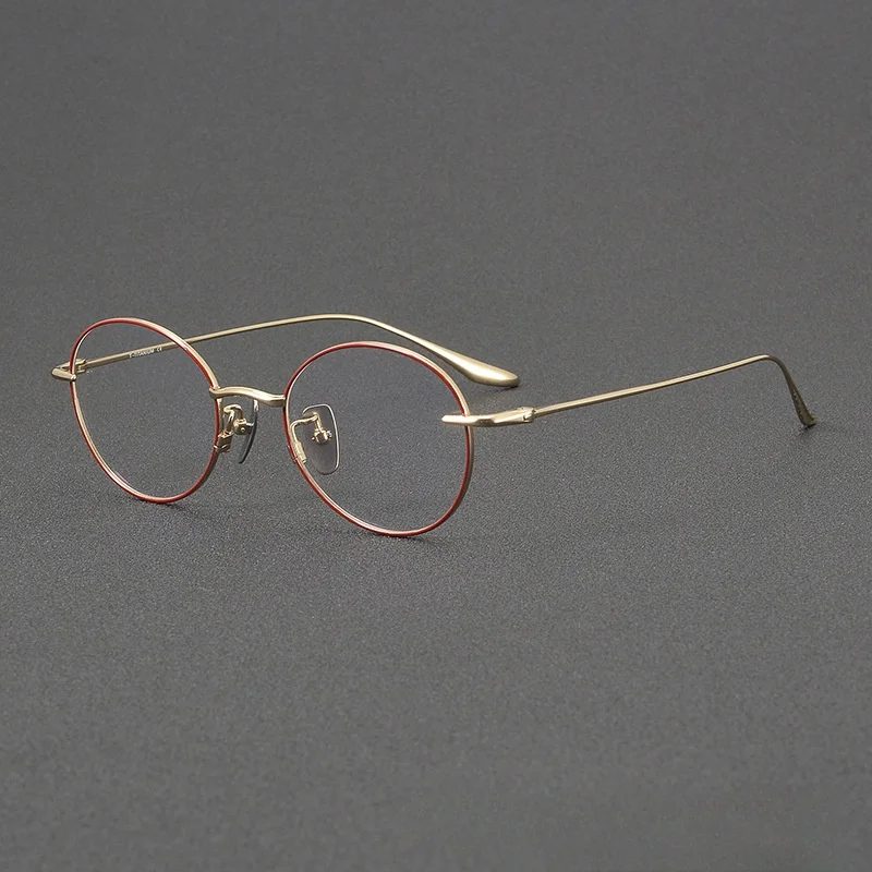 Top Quality Pure Titanium Eyeglasses Frame Vintage Men Optical Eyewear Prescription Retro Glasses Women Spectacle