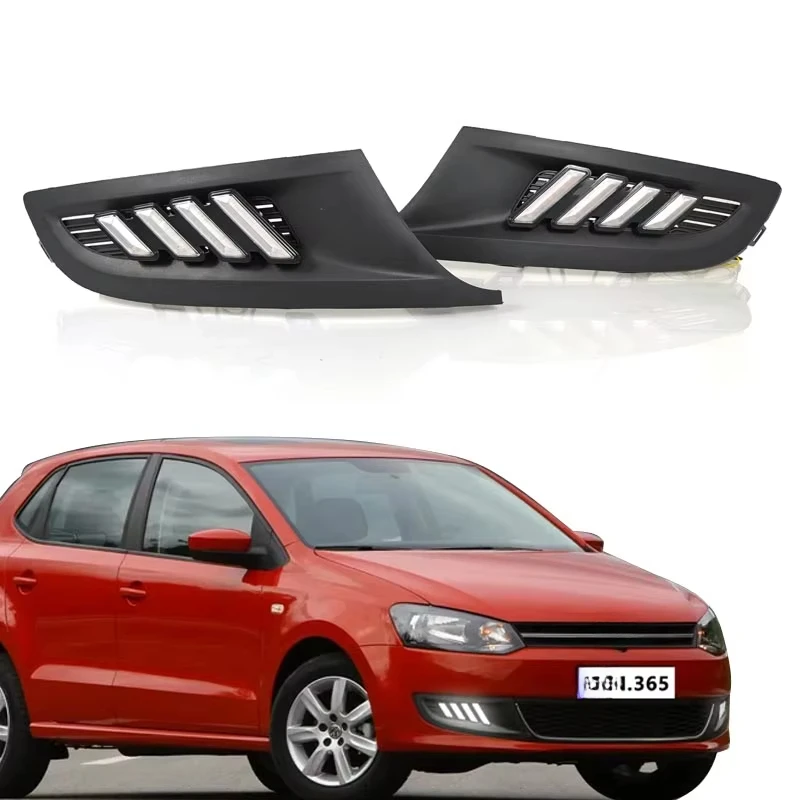 

2 шт. модифицированные DRL для Volkswagen Polo 2011-2013, дневные ходовые огни, светодиодные указатели поворота, декоративные для VW Polo