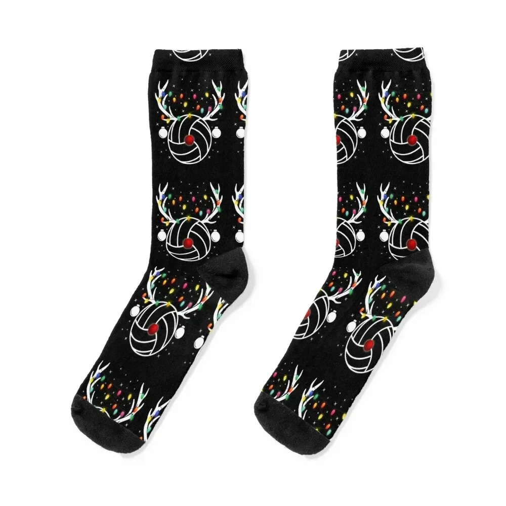 

Volleyball Christmas Reindeer Humor Socks japanese fashion christmass gift sports stockings Men's Socks Luxury Women's