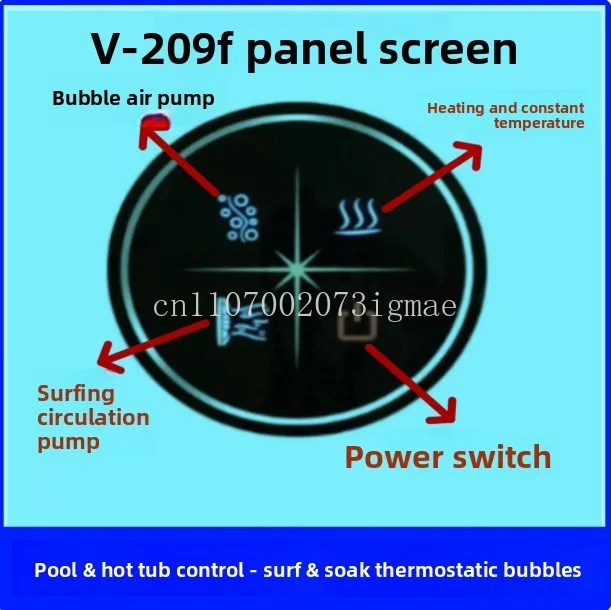 V209 Hot Spring Bubble Pool Equipment with Intelligent Control Panel and Constant Temperature Filter