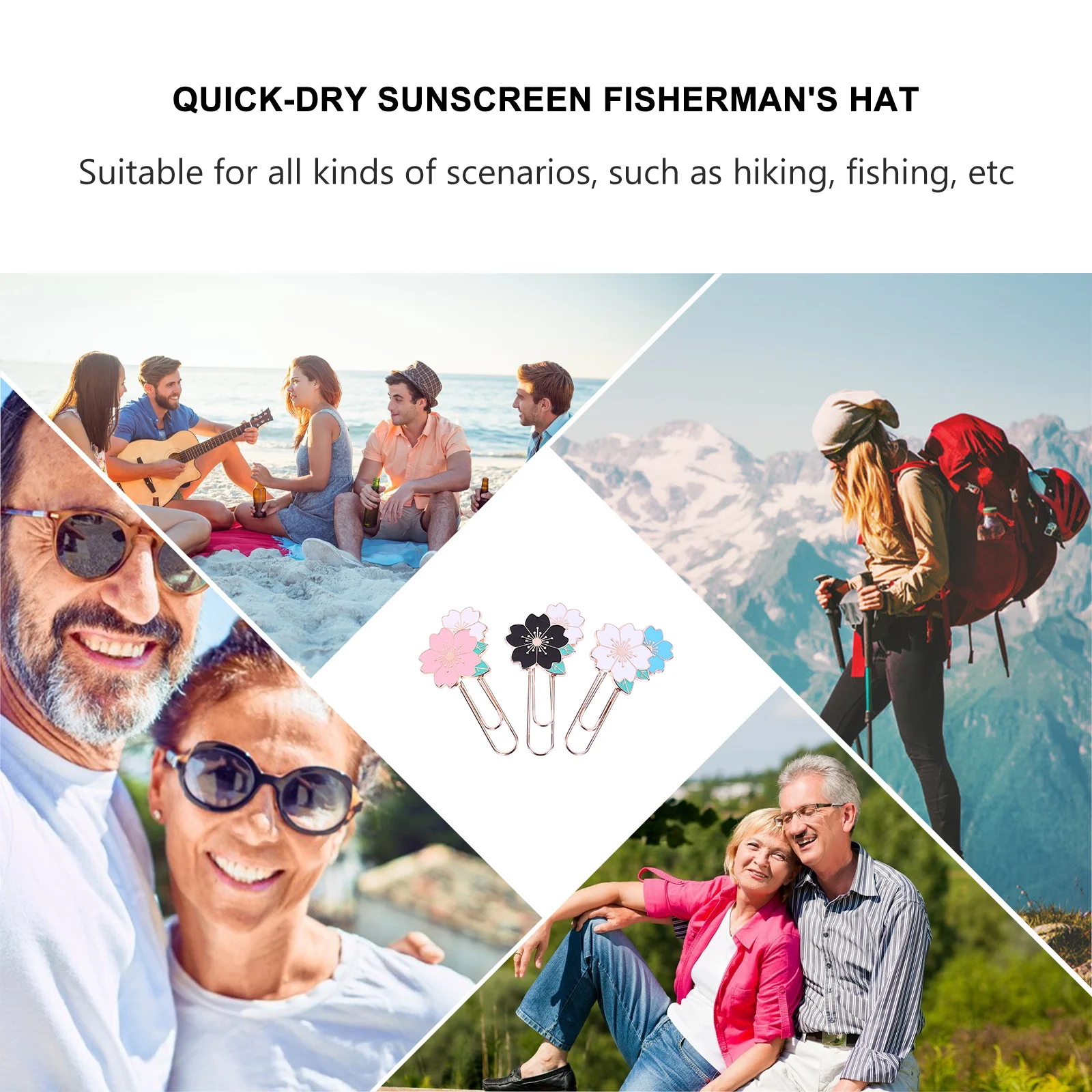 3Pcs Creative Metal Bookmark Clips Strong File Holders Office School Supplies Notebook Decoration Memo