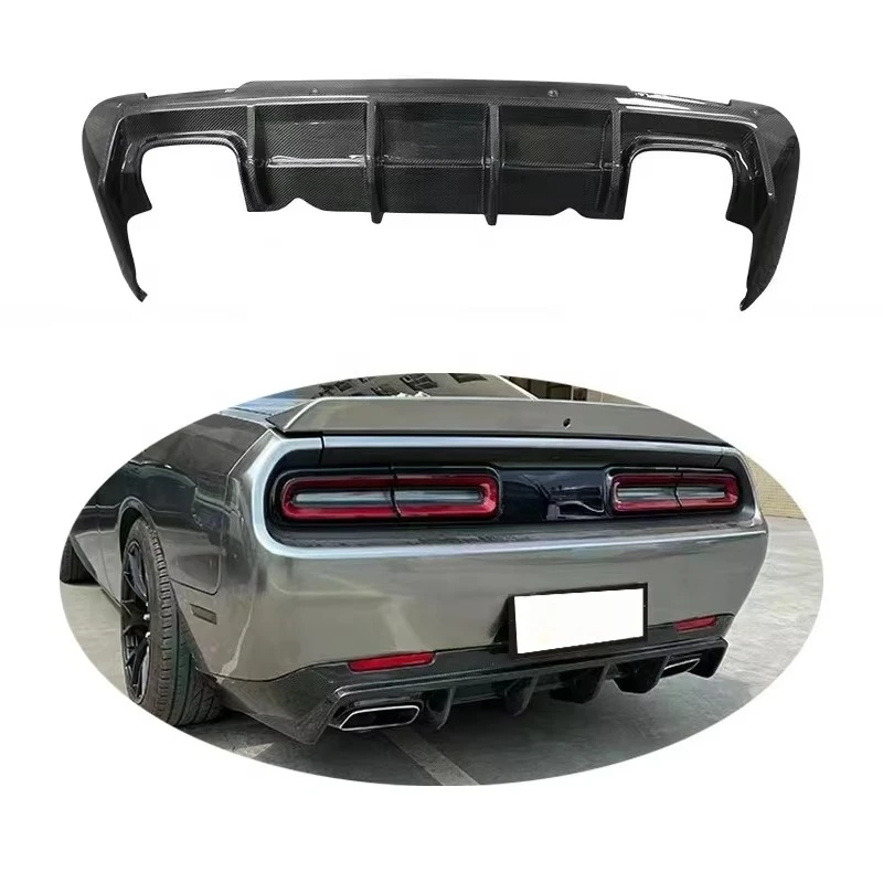 Suitable for Dodge Challenger Carbon Fiber Rear Bumper Rear Diffuser dodge Charger Carbon Fiber Spoiler