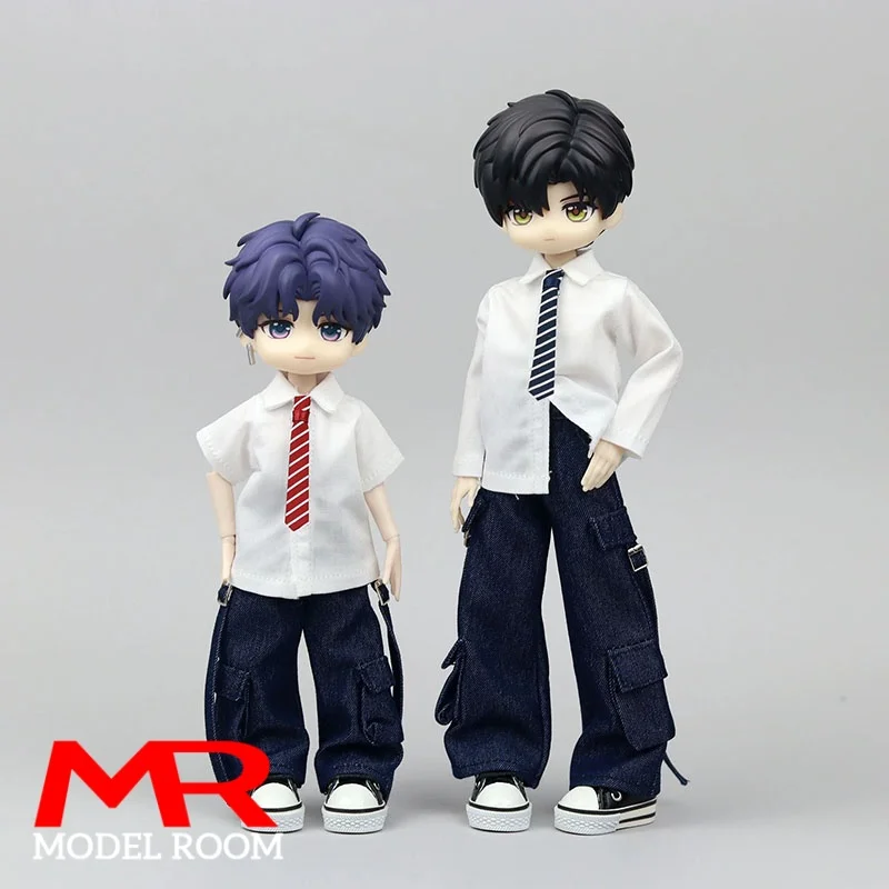 1/12 1/8 School Uniform Style Outfit Casual T-shirt Jeans Clothes Model Fit Asi 3.0 Ten Thousand Escapes Sicily BJD Doll Body