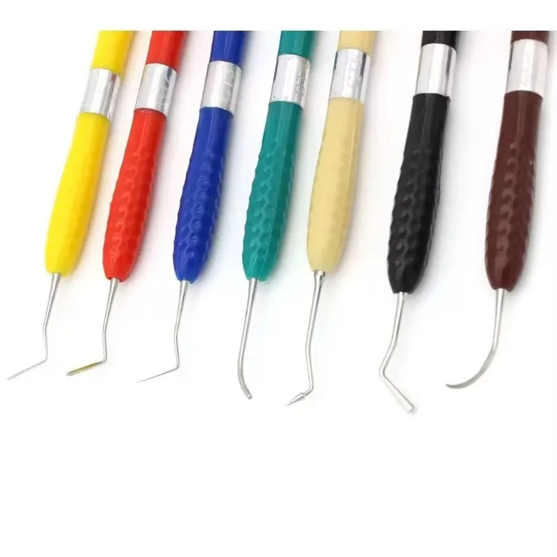 A Set 7pcs Composite Resin Filling Spatula Instruments Aesthetic Restoration Resins Filler Kit Fit for LM