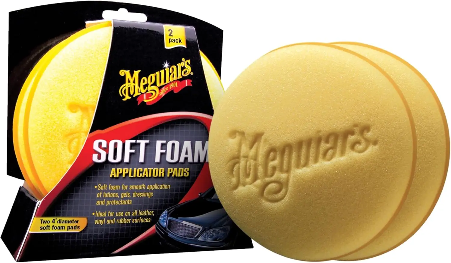

Meguiar’s 4-дюймовые подушечки для аппликаторов из мягкой пены — подушечки для детализации рук идеально подходят для нанесения удаления царапин, полировки, воска, перевязок и