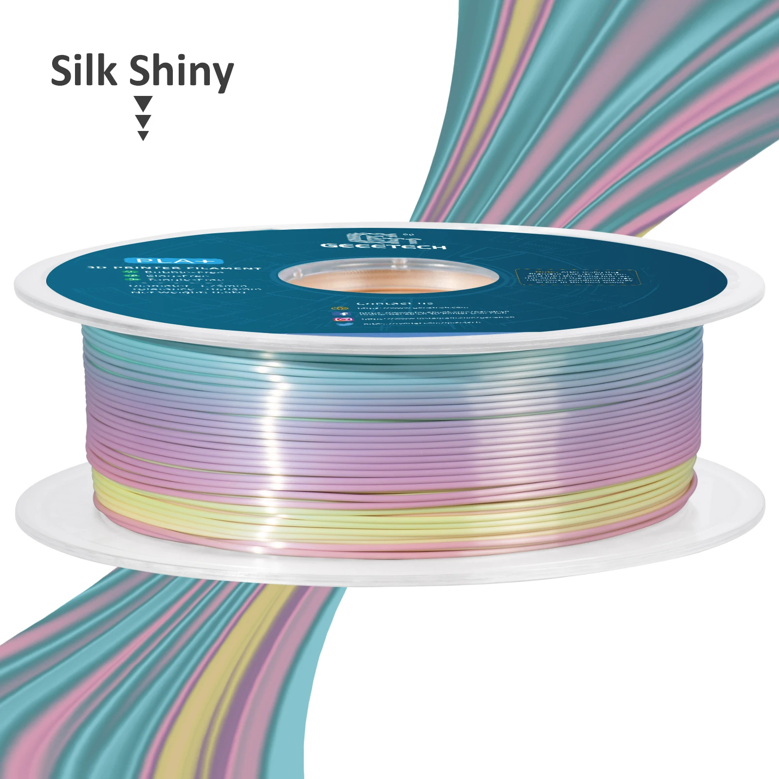 

GEEETECH 3d Silk PLA Filament 1kg1.75mm Spool Wire For 3D Printer Material,Safety, Vacuum packaging, special color, Bubble free