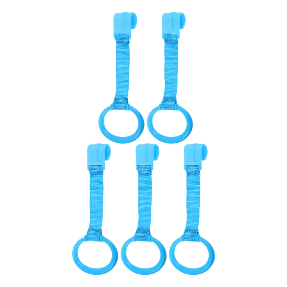 

5 Pcs Baby Bed Crib Pull Ring Accessories Standing Assistance up Toy Vertical Blue Walking Assistant Rings