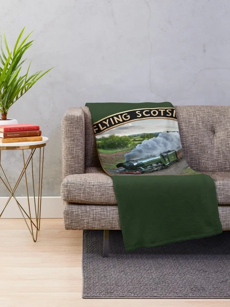 Flying Scotsman and Nameplate Throw Blanket Plaid on the sofa Luxury Throw Loose wednesday Blankets