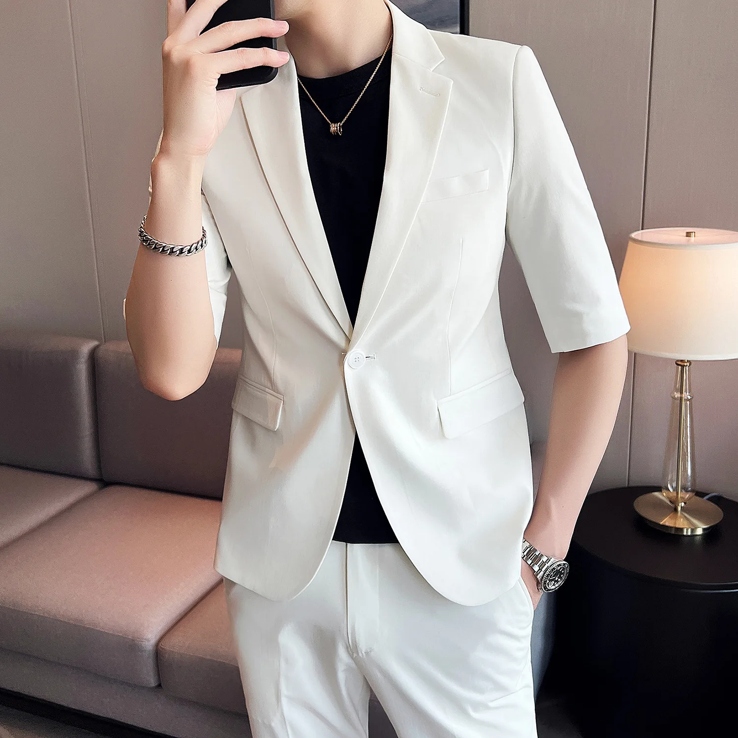 

7235 Slim Fit Trendy New Fashion Men's Suit