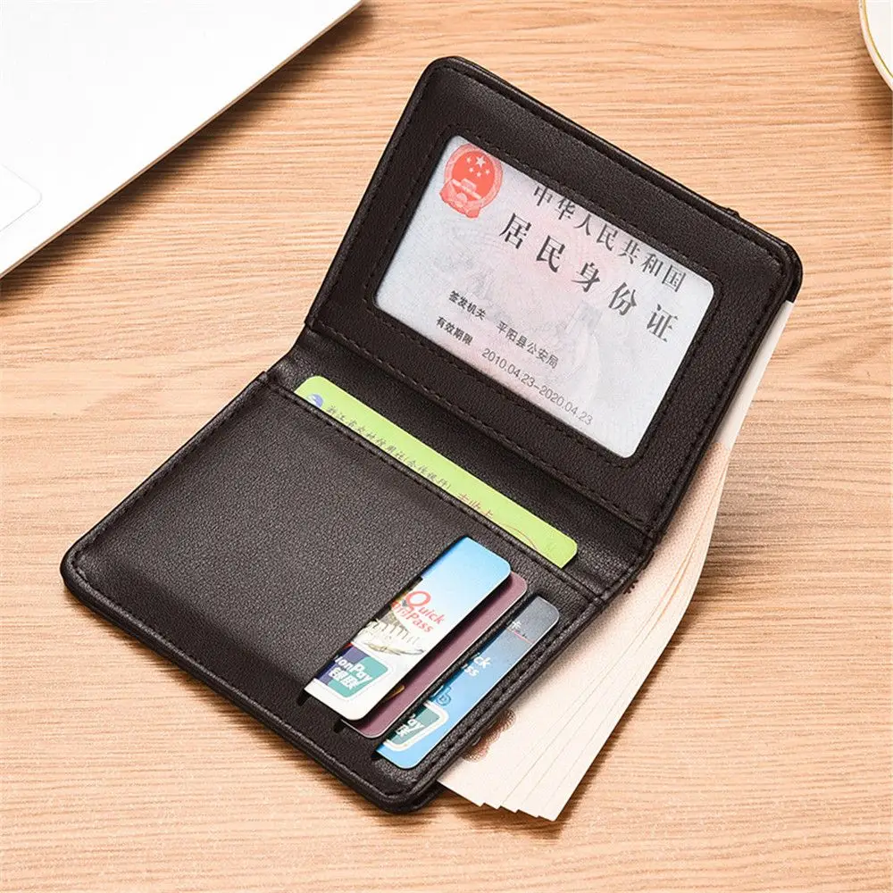 1Pc New Super Slim Soft Wallet PU Leather Mini Credit Card Wallet Purse Card Holders Men Wallet Thin Small Short Skin Wallets image 2
