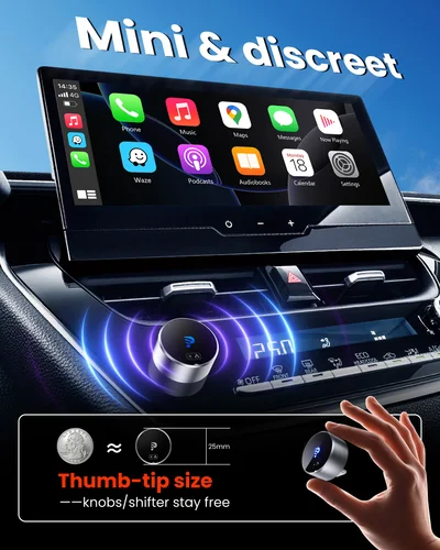 Imagen 2 del producto Getpairr MINI adaptador inalámbrico Carplay Android Auto doble WIFI reconexión automática Plug & PlaySupports dos teléfonos para Volvo Benz Kia