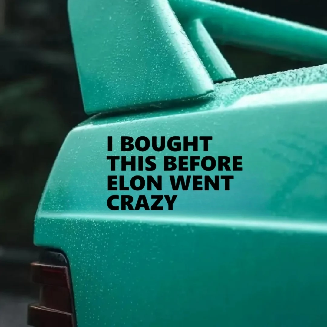 I Bought THIS Before Elon Went Crazy - Funny Car Sticker