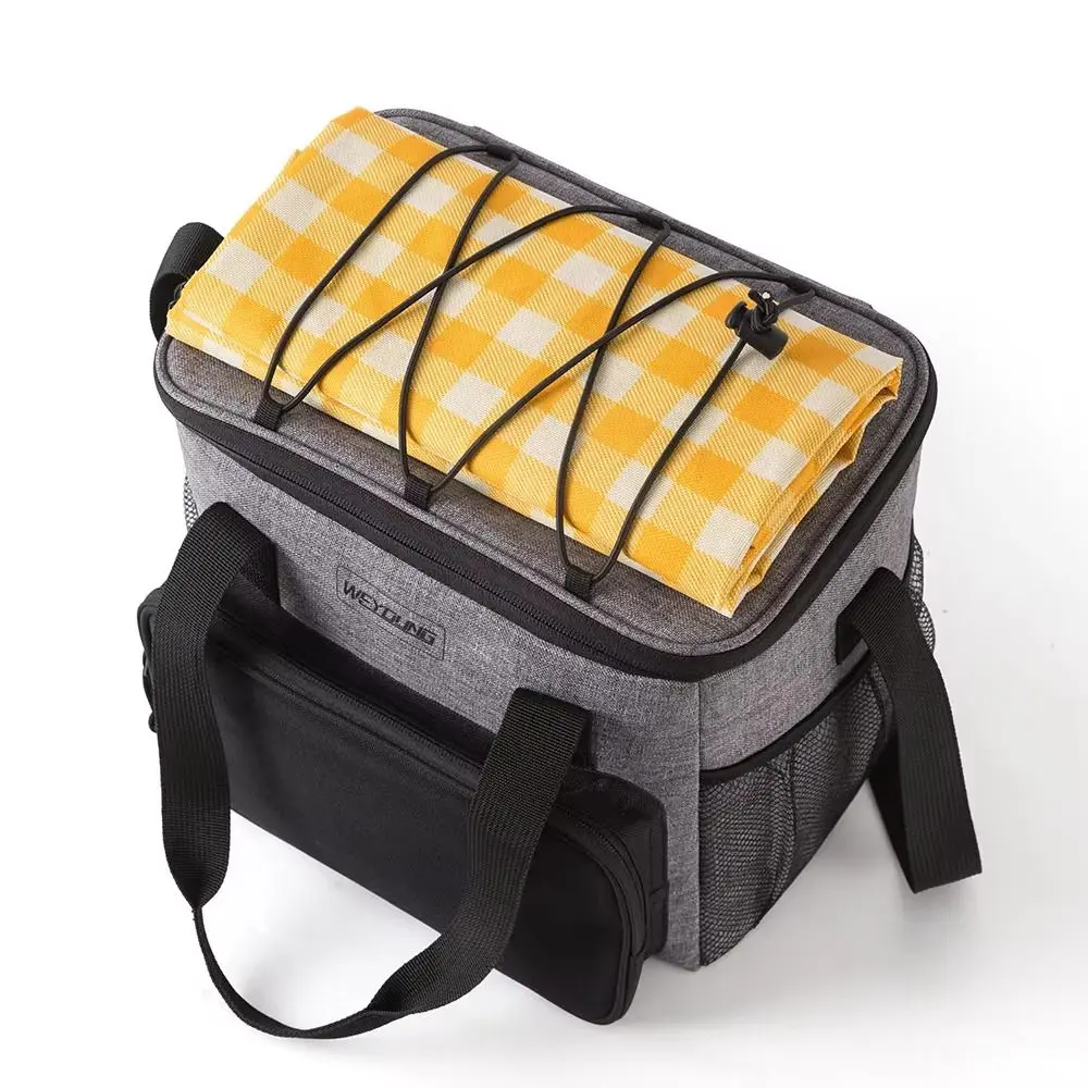 Thickened Leakproof Insulated Ice Bag Large Capacity Oxford Cloth Lunch Box Bag Durable Handheld Thermal Lunch Pouch Travel