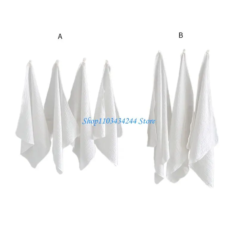 Multipurpose Baby Washcloth Square Towel Newborns Face Towel Reusable Wash Cloth Shower Gift for Toddlers 3pcs/4pcs