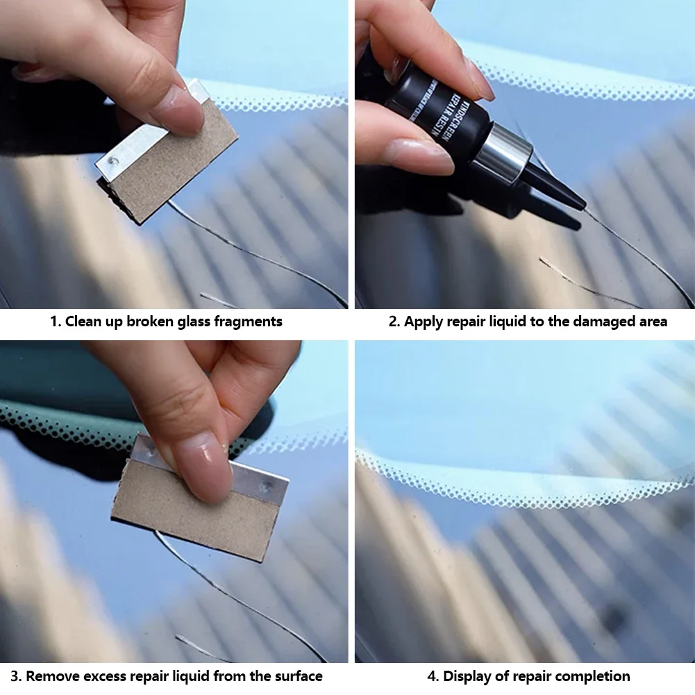 Remove Scratch Automobile Truck Motorcycles Broken Repair Windscreen Crack Recovery Set Car Glass Repair Window Cracks Gone Kit