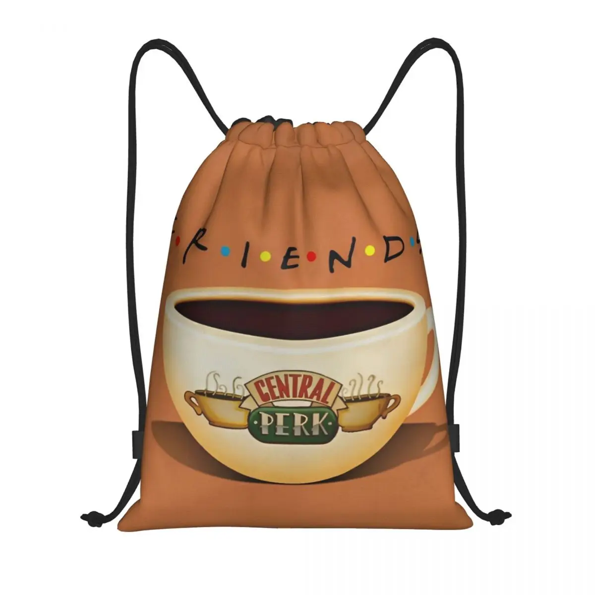 

Friends Central Park Drawstring Backpack Sports Gym Sackpack String Bag for Cycling