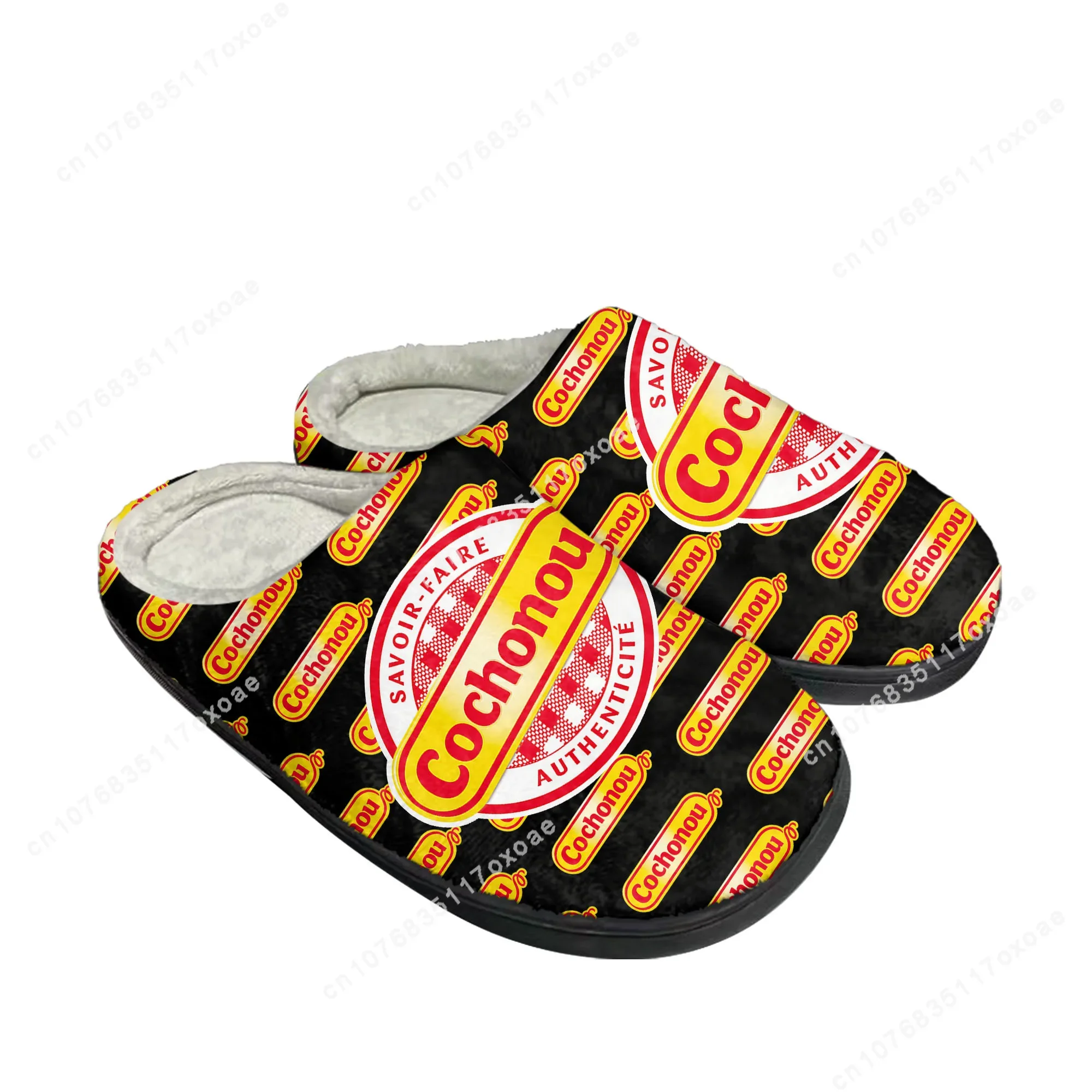 Cochonou sandal katun untuk pria wanita, sandal katun rumah kamar tidur kasual, sepatu tetap hangat termal dalam ruangan, Sandal disesuaikan DIY