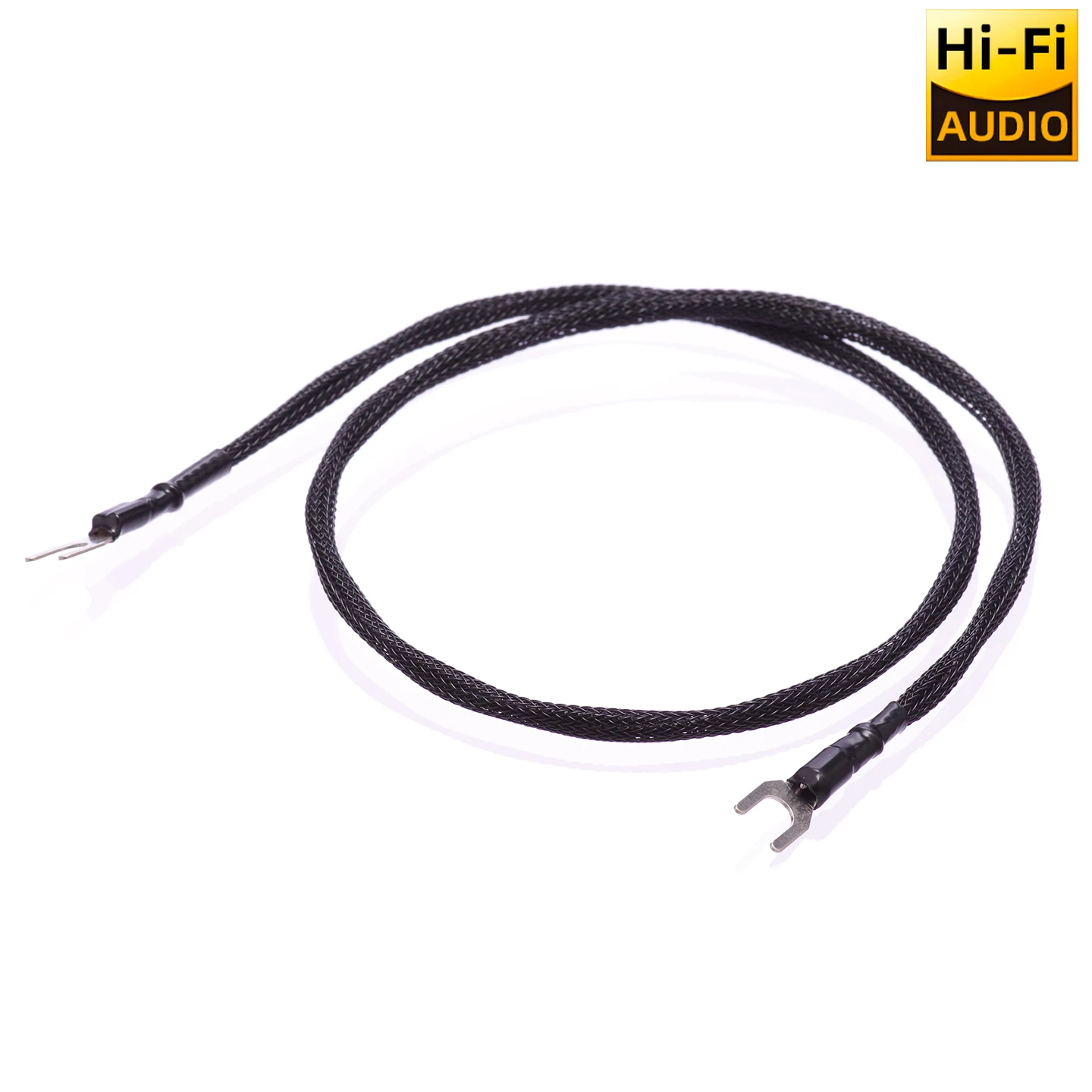 ▲ Kabel Hi-Fi Pureline do połączenia ziemnego, kabel gramofonowy LP, kabel połączeniowy OCC posrebrzany, kabel połączeniowy do wzmacniacza, posrebrzany kabel Y z wtykami widełkowymi, kabel mostkowy. — zdjęcie produktu 5