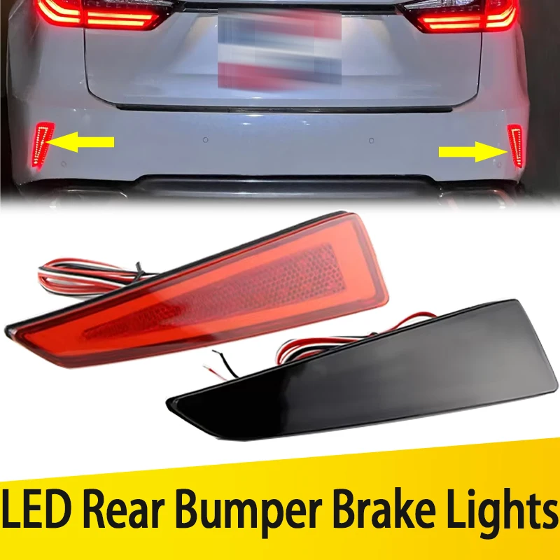 2PCS LED Rear Bumper Lights For Lexus F Sport Rx350 RX350L Rx450h RX450hL Tail Brake Rear Fog Stop Warning Lamps 8192048050