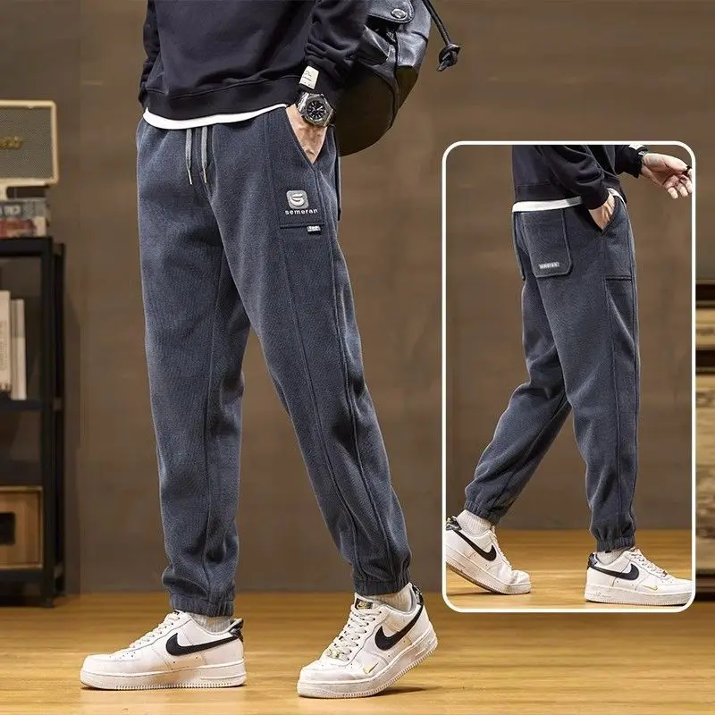 Autumn Winter 2026 Drawstring Loose Trendy Men's Trendy Brand Versatile Harlan New Casual Track Sweatpants Baggy Pants