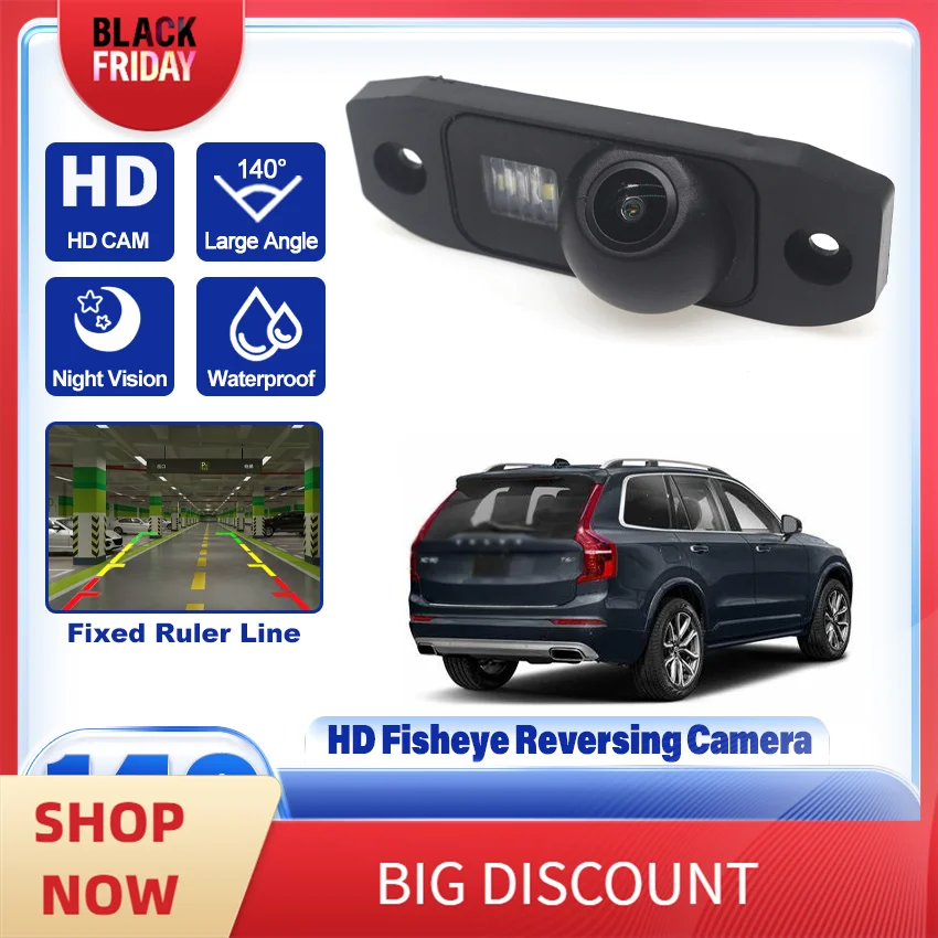 CCD Full HD Night Vision Fisheye Lens Rear View Camera For Volvo XC90 XC60 2007~2014 2015 2016 2017 2018 2019 Car Monitor