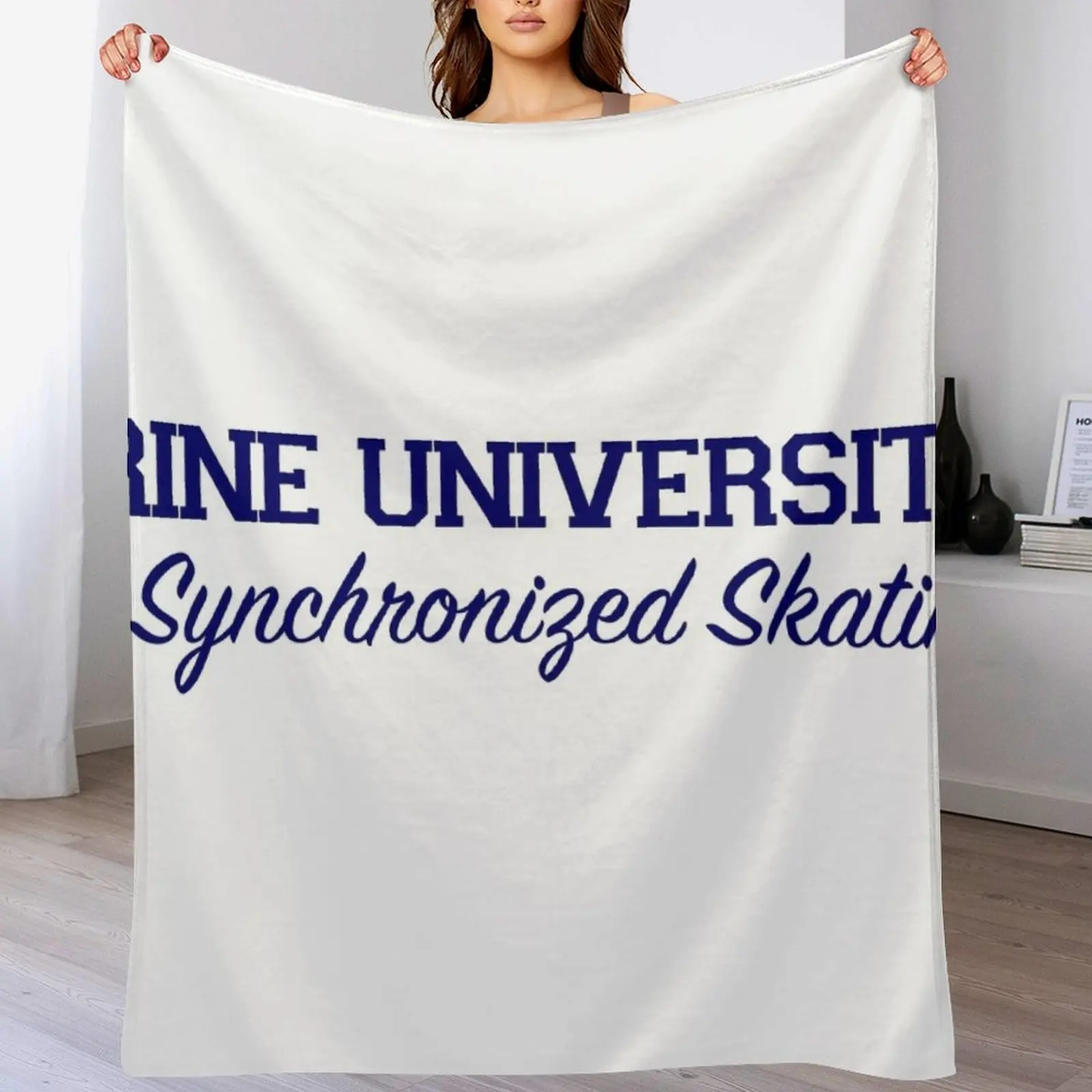 Trine University Synchronized Skating Throw Blanket Hair wednesday Soft Plaid Blankets