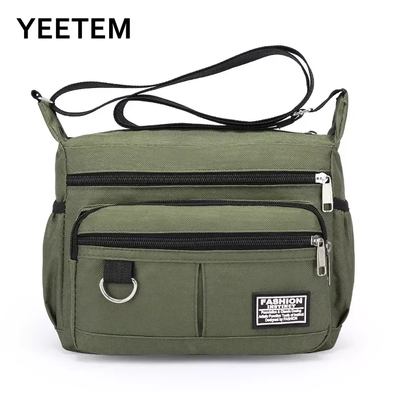 

New Large-capacity Messenger Bag Casual Light Oxford Simple Men's Multi-layer Zipper Business Bag Outdoor Leisure Backpack