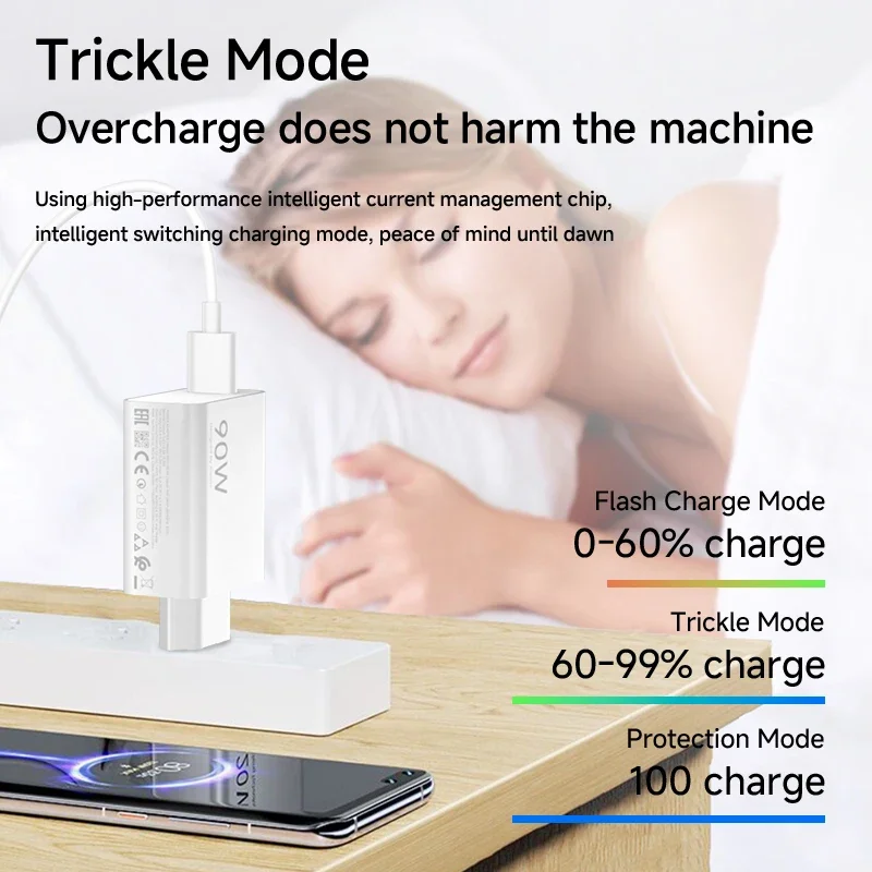 Ładowarka Xiaomi 90W EU Turbo Charge USB Type C Kabel Adapter Mi 15 14 13 Pro Ultra Redmi Note POCO MIX Flip — zdjęcie produktu 3