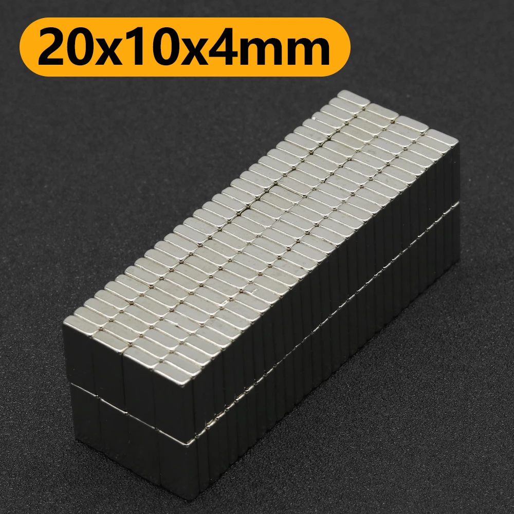 

2/5/10/20/50Pcs 20x10x4mm N35 NdFeB Block Magnet Super Powerful Neodymium Magnets Strong Permanent Magnetic imanes Disc 20x10x4