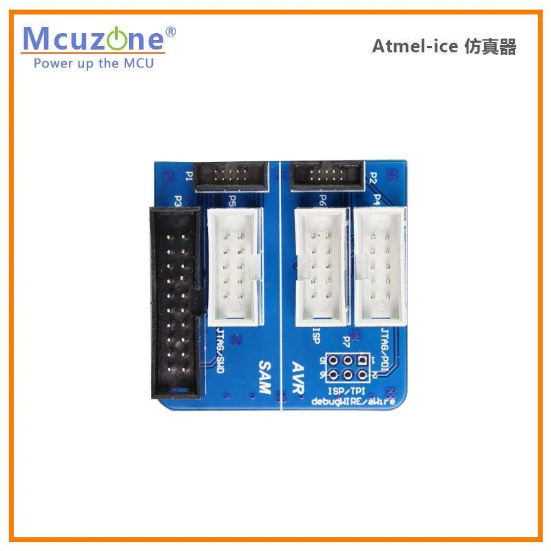 atmel-ice  1.27 TO 2.54 TPI JTAG ISP AVR SAM SWD ATATMEL-ICE-ADPT  10-lead squid cable flat cble/adptr brd