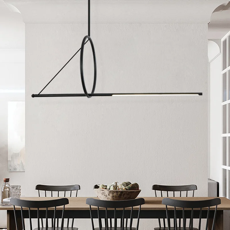 Scandinavian Led Pendant Lights Designer Dining Living Room Center Table Kitchen Black Home Decoration Accessories Luminaires