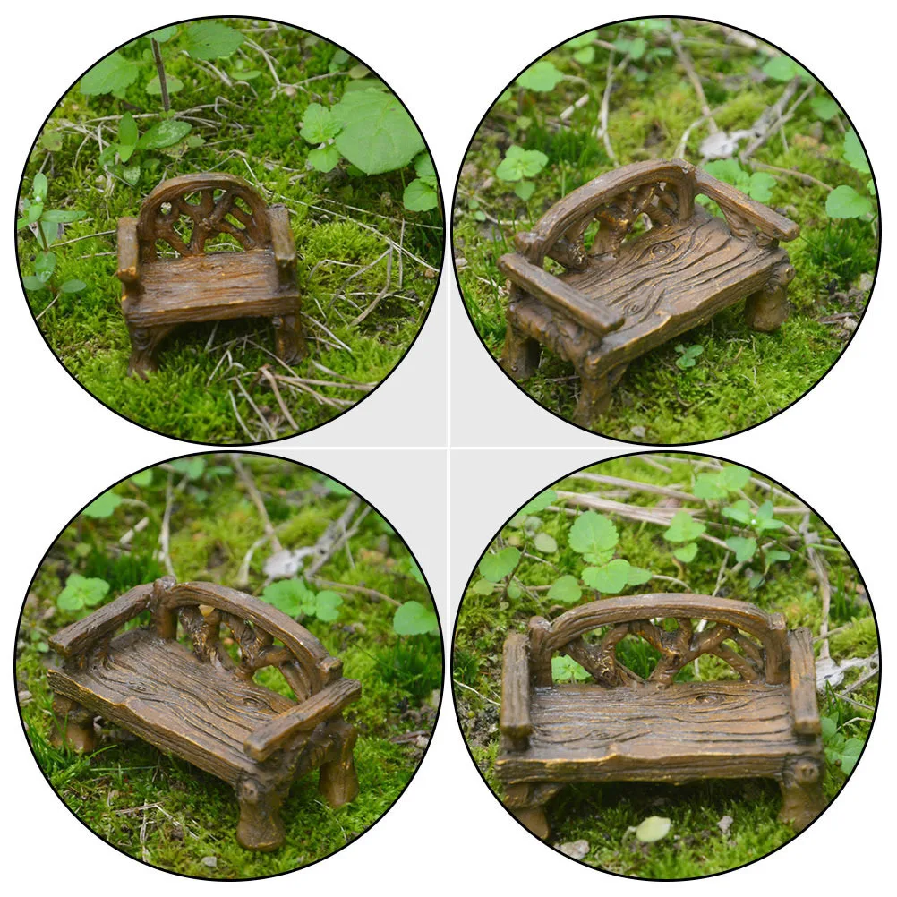 

1Set Mini Garden Furniture Resin Chair Decorations Classic Design for Fairy Garden Micro Landscape Bonsai Plant Pot Decoration