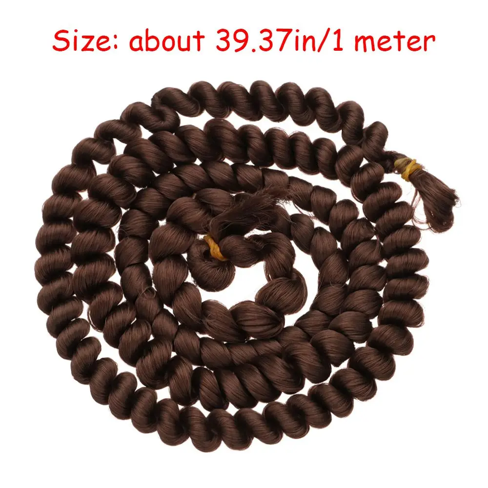 인형용 나사 곱슬 머리 액세서리, BJD 인형 가발, 고온 소재, 내성 섬유 머리 씨실