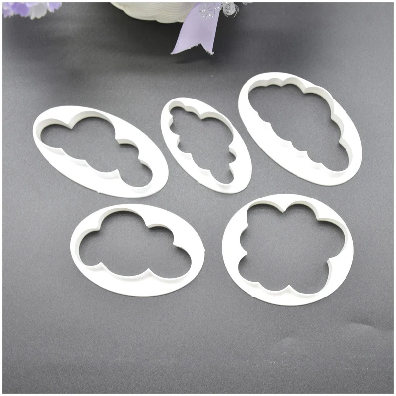 

5PCS/Set Cloud Shape Cookie Cutter Custom Made 3D Printed Fondant Biscuit Mold