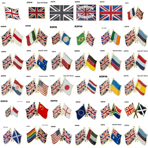 10pcs a lot United Kingdom Flag Laple Pin Badge Brooch