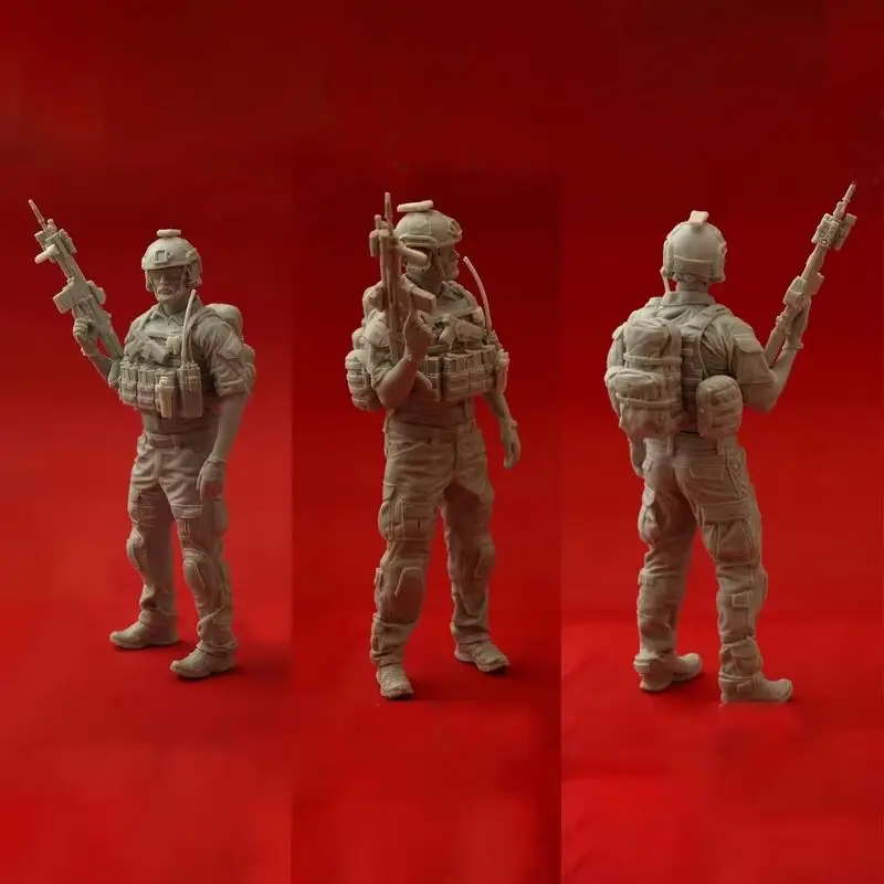 

1/16 Military Soldier Special Forces Resin Model Figure Gk Micro Miniature 3d Printed White Model Toy Unassembled And Unpainted
