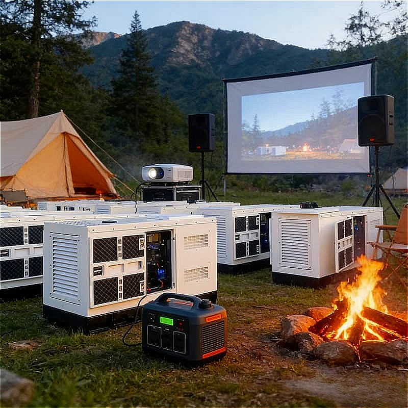 Generator Set Silent Portable Industrial Power Generator Home Backup Construction Site Outdoor Camping Emergency Power Supply